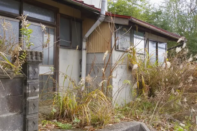 草が伸びた空き家の外観（イメージ）